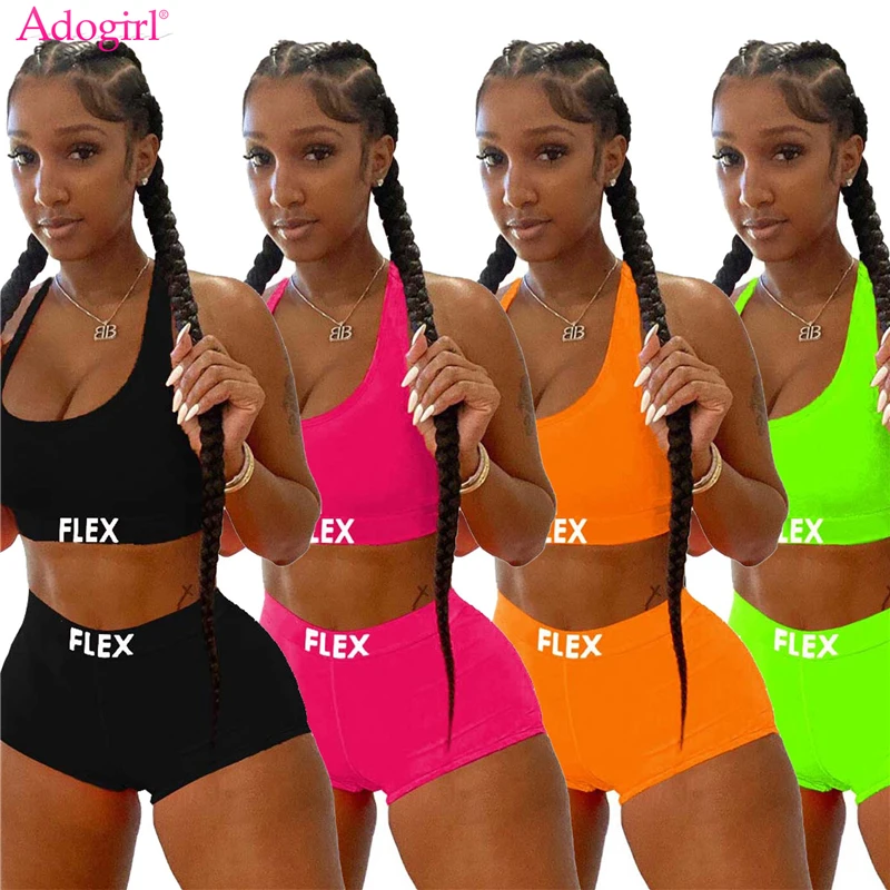 Adogirl Letter Print Women Two Piece Set Crop Vest Tank Top Shorts 2020 Summer Bathing Suit Women Fashion Fitness Tracksuit Adogirl Letter Print Women Two Piece Set Crop Vest Tank Top Shorts 2020 Summer Bathing Suit Women Fashion Fitness Tracksuit