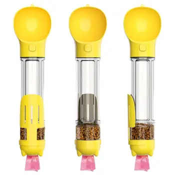 

Pet puppy drinking bottle portable travel outdoor storage bottle with garbage bag 500ml multifunctional three in one