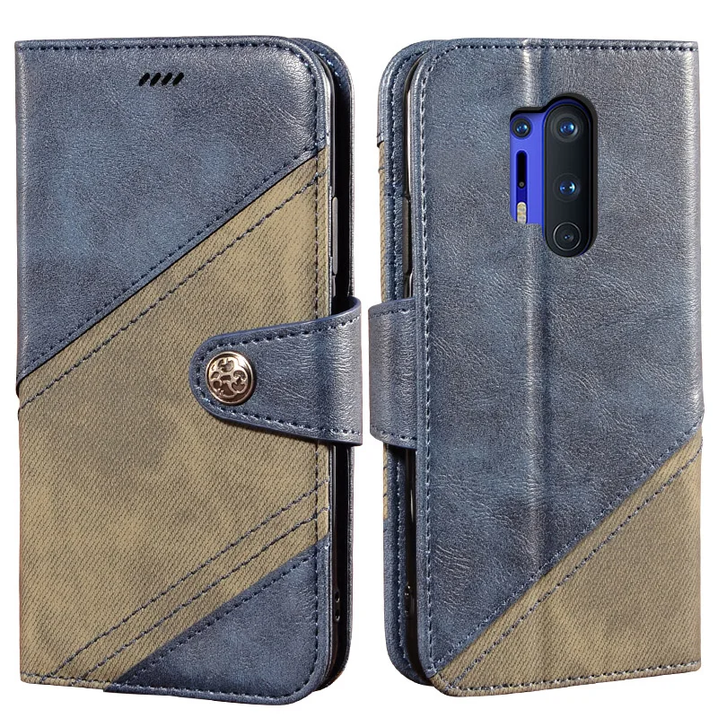 Funda Abatible De Cuero Para OnePlus 8 Pro, Carcasa Protectora A Prueba