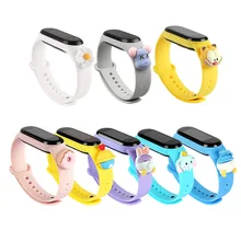 

Silicone Cute Cartoon children kids Watch Strap For Xiaomi Mi M3 M4 M5 M6 TPU band bracelet watchband for Miband 3 4 5 6 Mi band