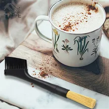 New Removable Double Long Handle Coffee Brush Coffee Grinder Machine Cleaning Brush Dusting Tool Coffee Powder Brush Coffeeware tanie tanio CN (pochodzenie) PP PET Approx 26 5*3 3cm