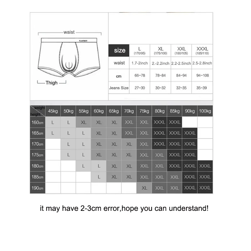 Male Panties Hot Sale Cotton Solid 4PCS/Lot Underpants Popular Man Boxer Men's Underwear Breathable Comfortable