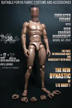 

1/6 Scale S004 Male Man Boy Body Figure Military Chest Muscular Similar to TTM19 12" Soldiers Action Figure Head Toys model show
