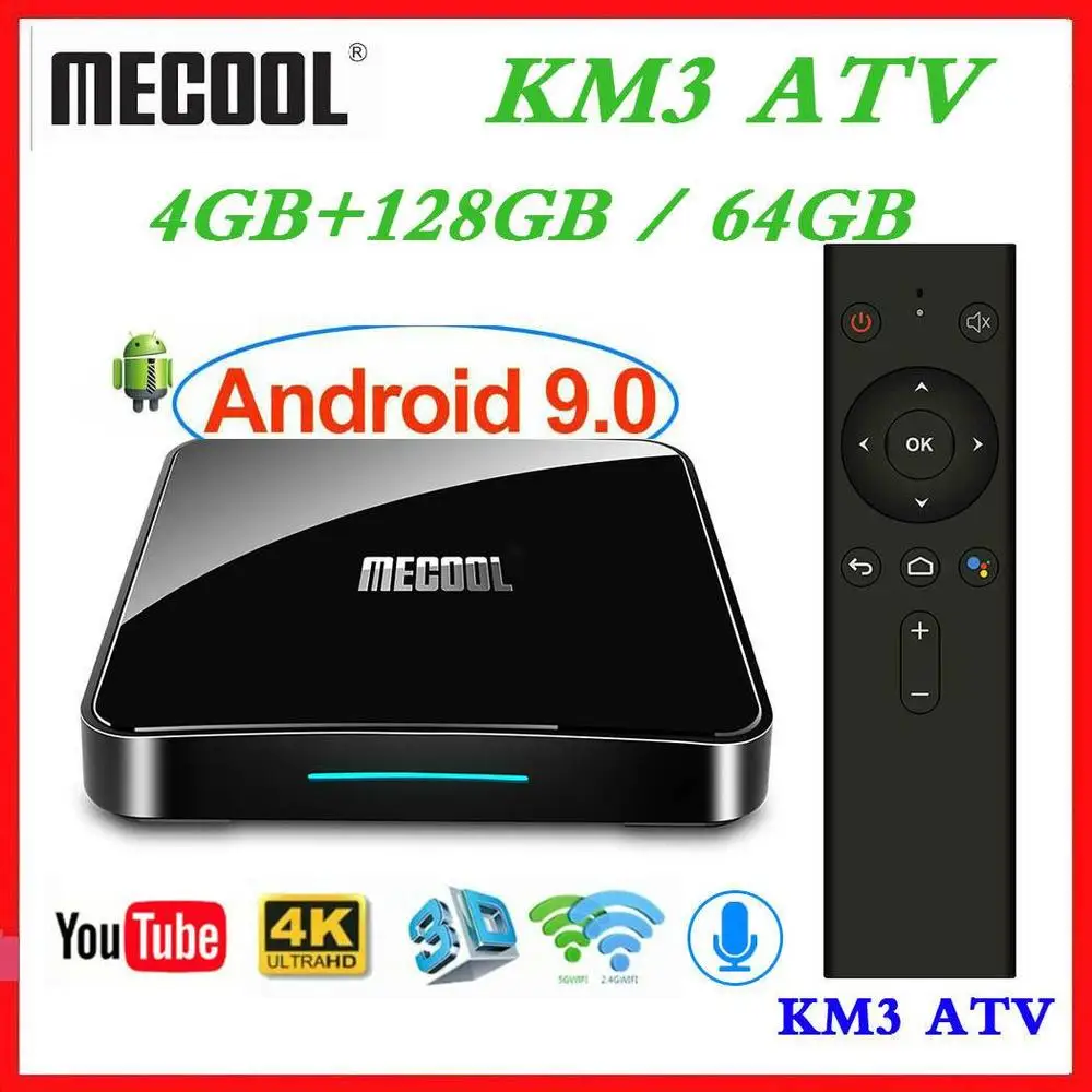 Max 4 ГБ ОЗУ 128 Гб ПЗУ Mecool Androidtv KM3 TV BOX Android 9,0 Google Certified S905X2 4K Smart Media Player KM9 PRO ATV 2G16G|ТВ-приставки и медиаплееры|   | АлиЭкспресс