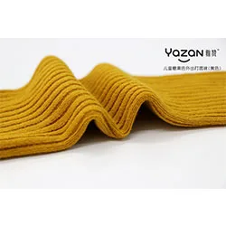 yellow Г. Осенне-зимние колготки для малышей популярные колготки в рубчик для маленьких девочек хлопковые теплые колготки ярких цветов, Tight1-9Years - Цвет: yellow