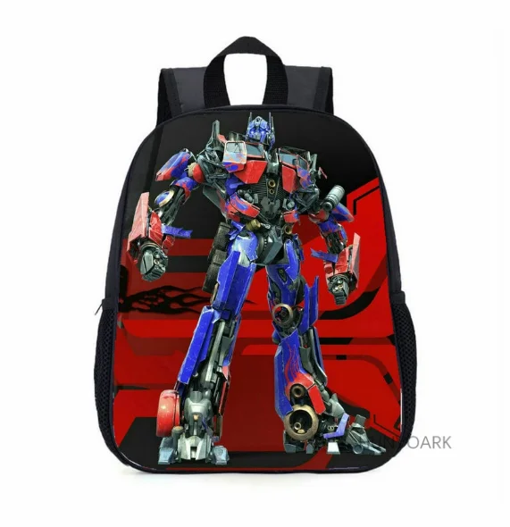 Рюкзак школьный с машинкой-трансформером и мультипликационным роботом Бамблби
