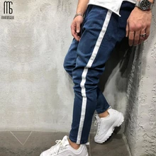 Manoswe, Осень-зима, модные мужские повседневные Прямые джинсы, обтягивающие джинсы, брюки,, спортивная одежда, спортивные, хип-хоп, черные джинсы