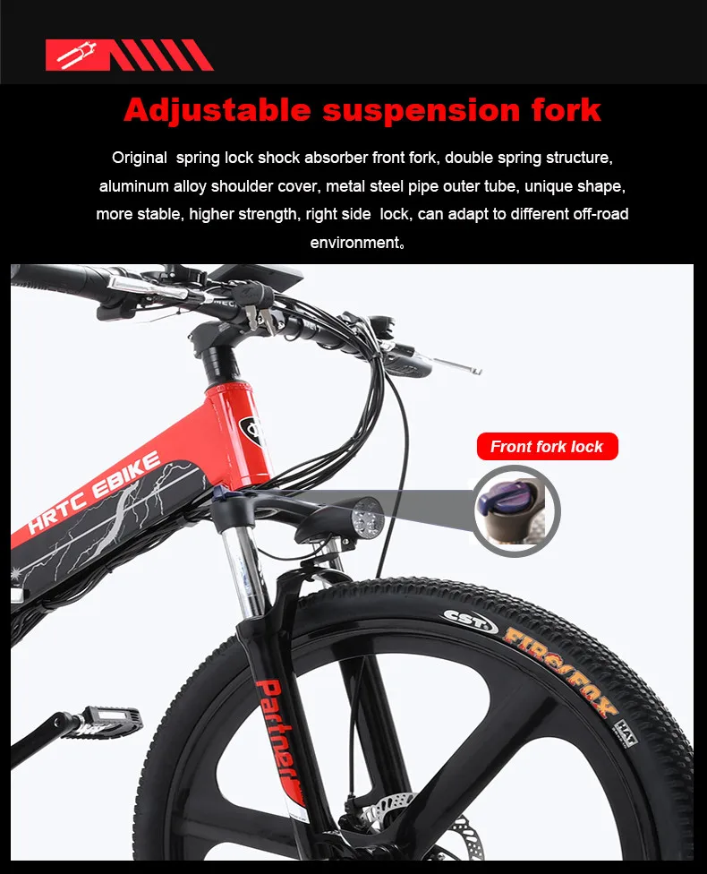 Top 26 inch electric  mountain biccycle fold bike top speed 40km/h pas ebike 400w high speed motor electric assist bike offroad bike 7