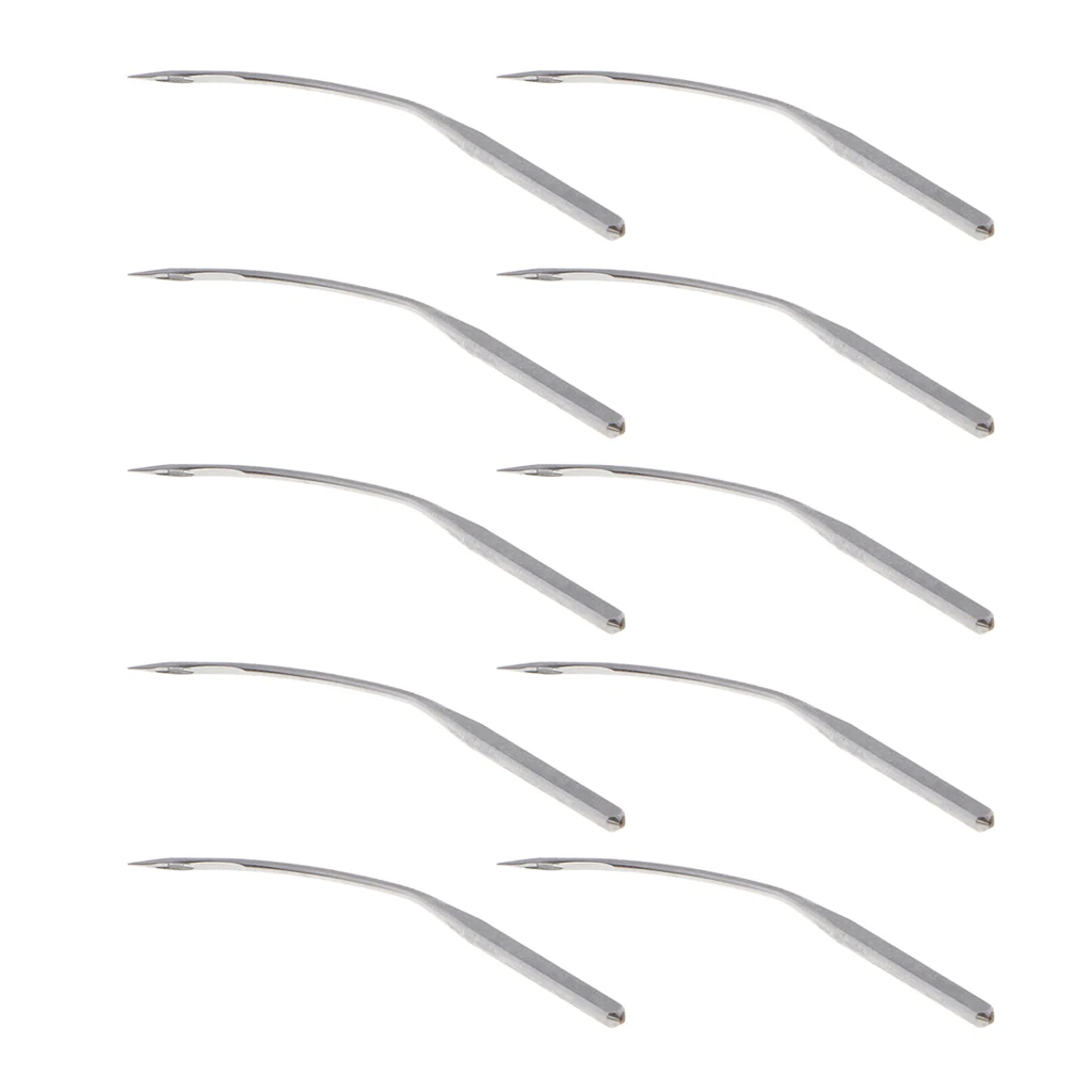 10Pcs Portable Silver Metal Blindstitch Sewing Machine Needles LW*6T