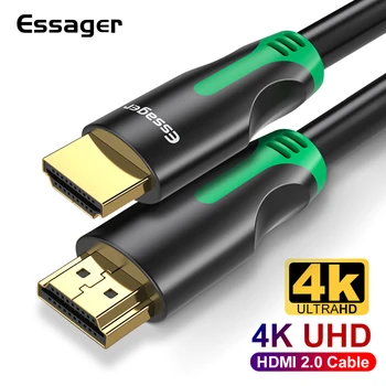 

Essager HDMI Cable 4K Male to Male HDMI 2.0 Cable For PS4 TV Projector Audio Splitter Switch HDMI to HDMI Extender Cable 5m 10m
