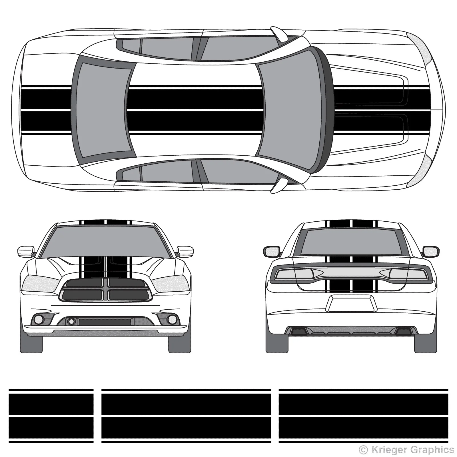Для 1 комплект 1 комплект Dodge зарядное устройство двойной ралли гонки полосы винил двойная полоса наклейка для автомобиля