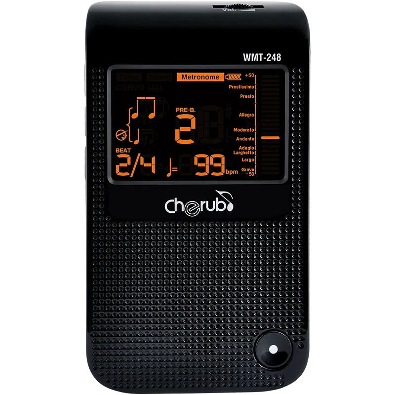 Cherub WMT-248 метроном тюнер для хроматической гитары бас скрипки укулеле диапазон