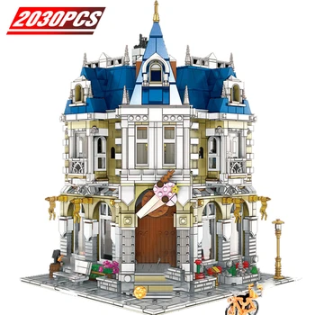 

Architecture Building Blocks Creator Expert Technic Corner Theme Park City Street Houses Designer Bricks Gift for Kids