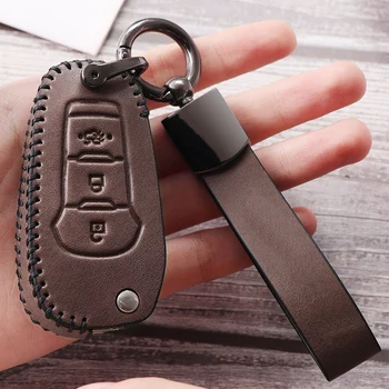 

Genuine leather key case for car Ford wingbo key sleeve leather Fox Touareg Touareg Ranger car key case