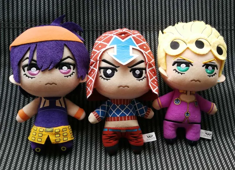 JoJos причудливые Приключения Золотой ветер плюшевый jorno Narancia Mista мягкая плюшевая игрушка кукла - Цвет: 3PCS
