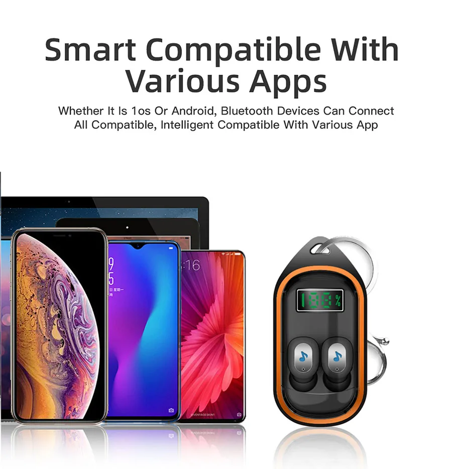 Беспроводные стерео Bluetooth наушники Handfree V5.0 Bluetooth наушники гарнитура Noice шумоподавление Беспроводные наушники с Чаринг-боксом