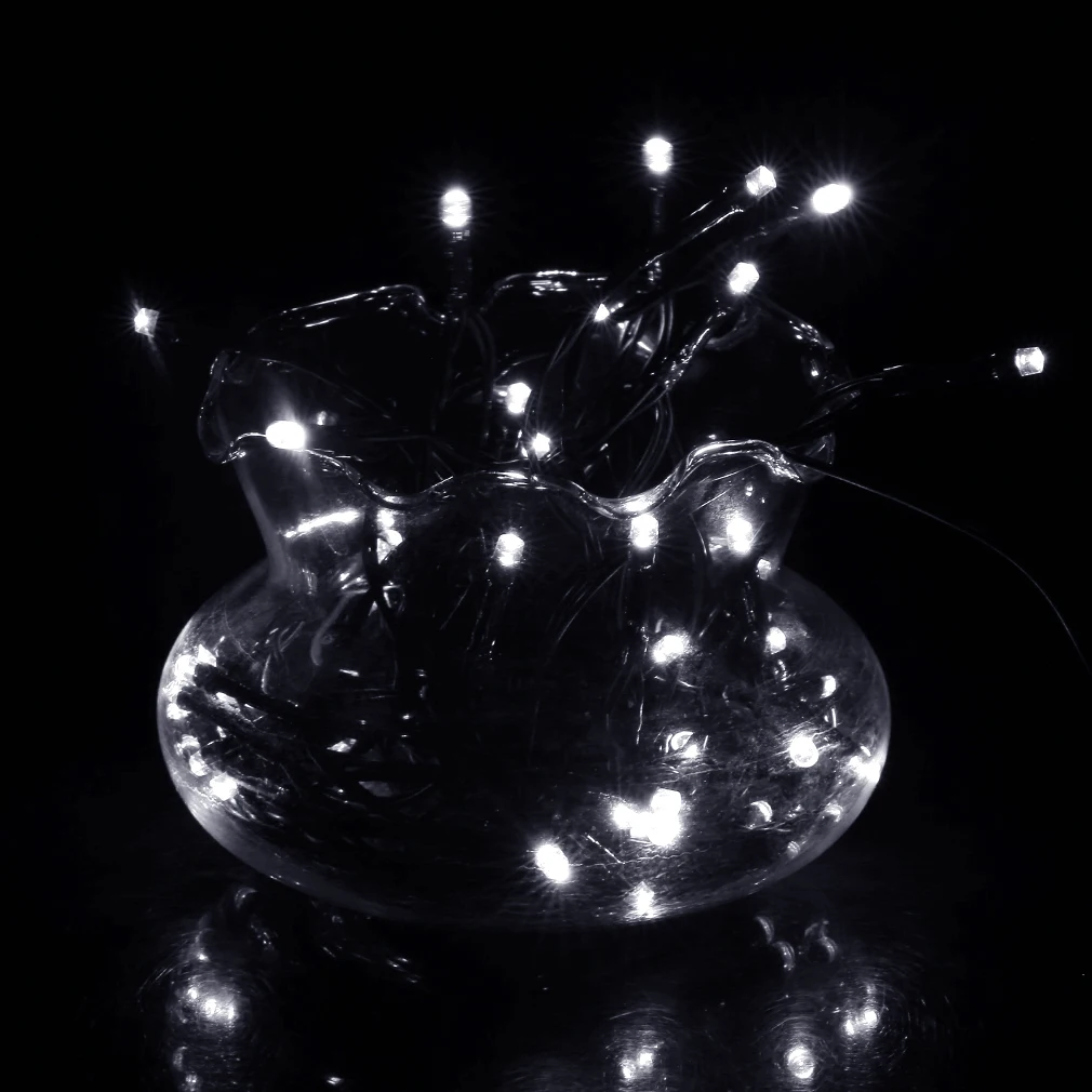 ICOCO 7 м 50LED Солнечный свет ультра яркий водонепроницаемый IP68 Праздничная Рождественская гирлянда красочный Сказочный светильник для вечерние украшения - Испускаемый цвет: white