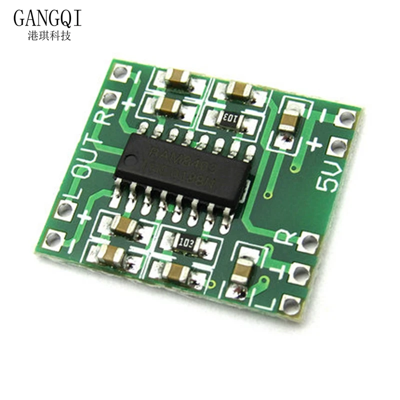 10PCS PAM8403 Super mini digital power amplifier board miniature class D power amplifier board 2 * 3 w high 2.5-5 v USB