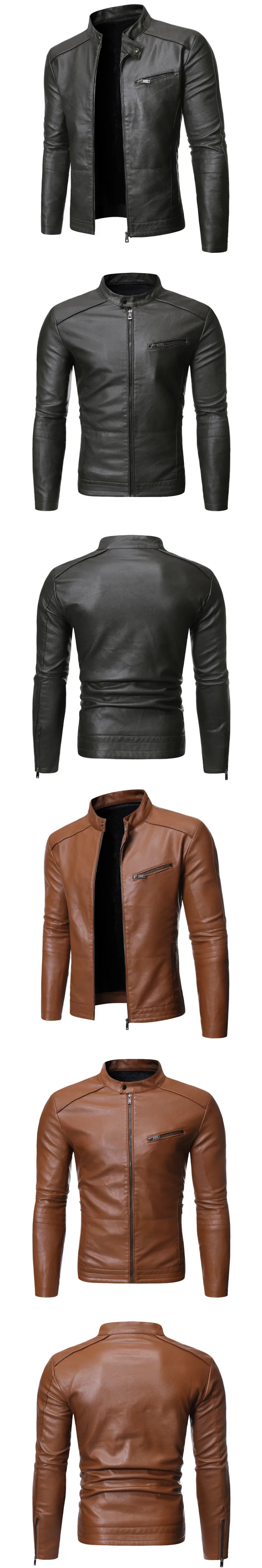 Кожаная куртка мужская куртка панка Slim Fit Moto байкер кожаные куртки Мужская замшевая из искусственной кожи пальто высокого качества