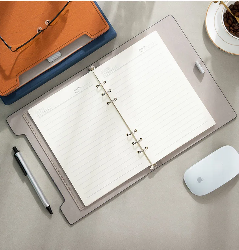 espiral fichário planejador notepad recarga capa dura