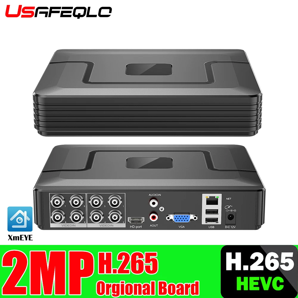 XMeye распознавания лиц аудио H.265 + Hi3521D 5MP 8CH 8 канальный сетевой видеорегистратор