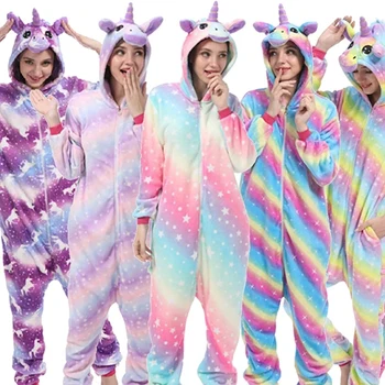 

Kigurumi Pajama Boys Girls Sets Panda Unicorn Pajamas For Women Pijimas Onesie Adults Animal Sleepwear Winter Warm Pyjamas Kids