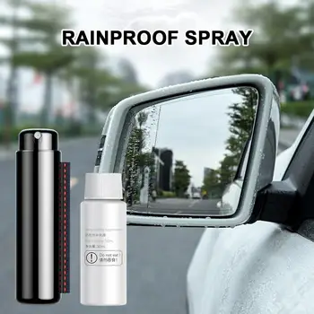 

Car Rearview Mirror Rainproof Spray Nano Organic Active Agent Windshield Window Cleaning Rainproof Agent With Microfiber Flanne