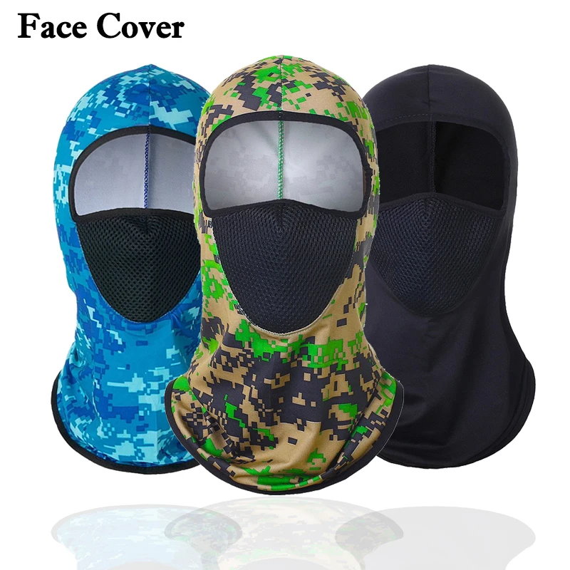 Pasamontañas de camuflaje táctico, máscara facial completa, bufanda de multicámara, casco, gorro delineador militar, para juego de guerra, ejército, caza, deportes y ciclismo