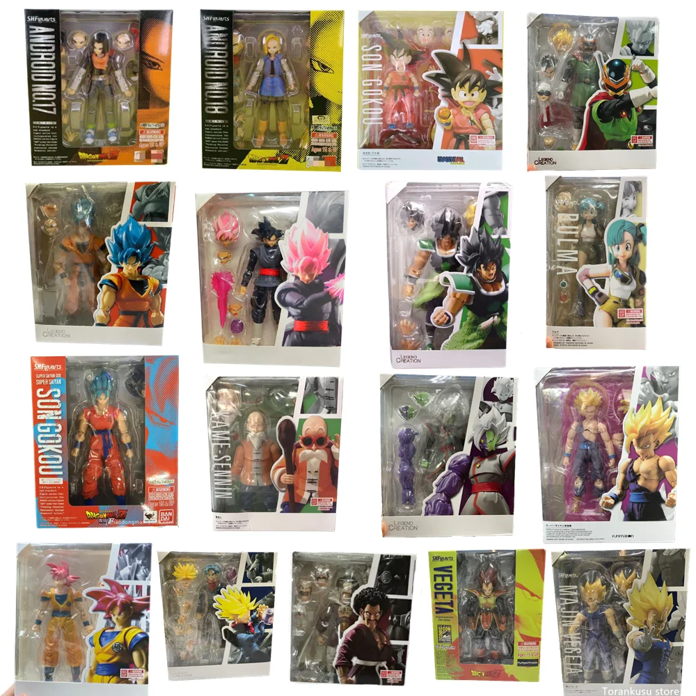 Dragon Ball Super Anime Figures Son Goku Vegeta Bulma Toys PVC Super Saiyan Gohan Trunks Masted Saiyan Jiren Broly Action Figma