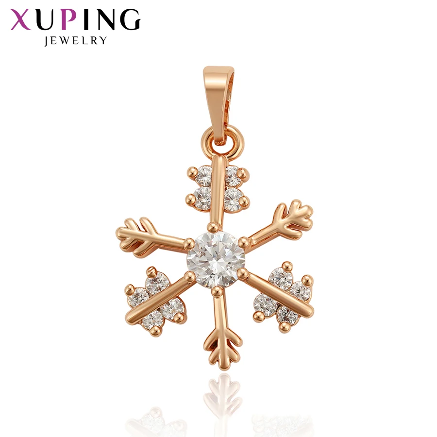 Xuping Trendy Snowflake Pendant New Design Colorful For Women Jewelry Gold Color Plated for Women Christmas Gifts S215.7-34761