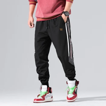 

Hip Hop Streetwear Men's Splice Joggers Pants Fashion Men Casual Cargo Pant Trousers High Street Elastic Waist Harem Pant Men A7