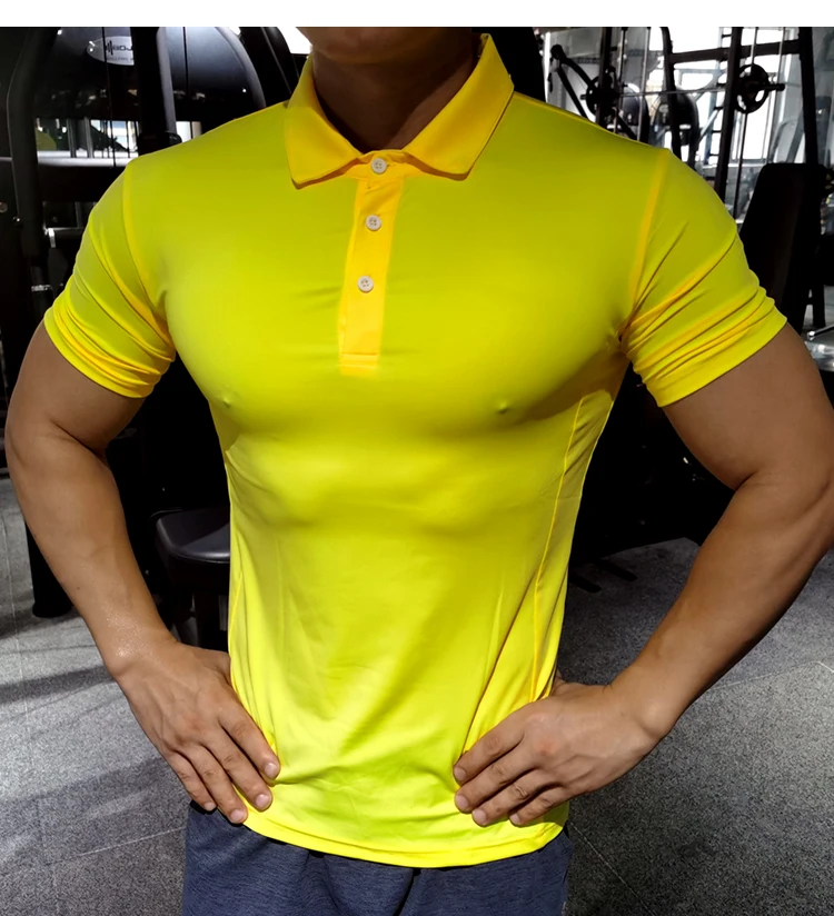 Casual Polo Men's Gym Fitness T Shirt Men's Fitness Apparel, Men's