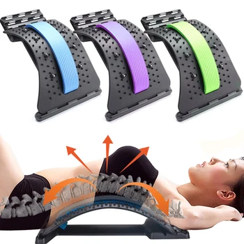 

Back Massager Stretcher Equipment Massage Tools Fitness Lumbar Support Relaxation Spine Pain Relief