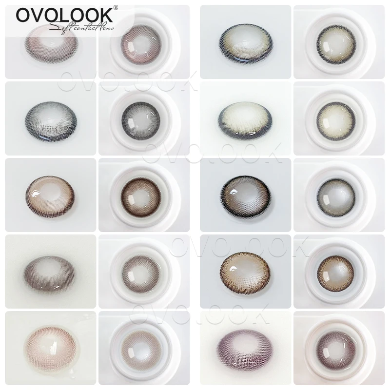 

OVOLOOK-1 Pair Myopia Color Contact Lenses for Eyes 10 Tone Natural Pupil Colored Eye Lenses Beauty Cosmetic Eye Color Lens