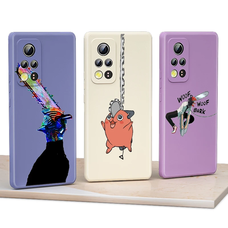 

Anime Chainsaw Man For Honor V40 30 30S 20 20E 50 SE 20S Lite Pro Plus 5G Liquid Silicone Soft TPU Capa Cover Phone Case