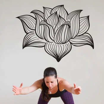 

Yoga Club Wall Sticker Decal Lotus Body-building Posters Vinyl Wall Decals Home Decoration Decor Mural Yoga Sticker