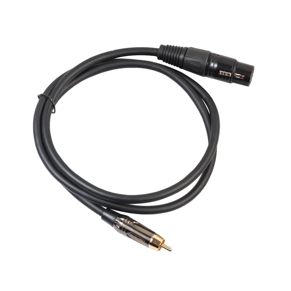 Аудио микрофонный кабель резиновый RCA штекер XLR Женский Для конденсаторного микрофона черный