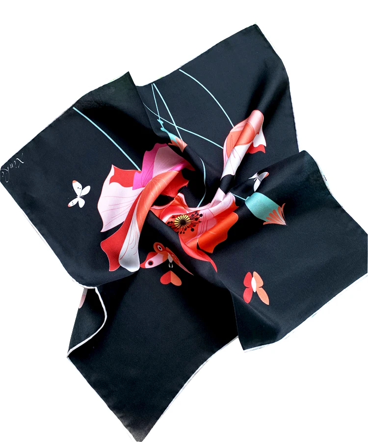 Шарфы [XIUKE] Новый Модный женский Шелковый принт Бандана Маленький платок