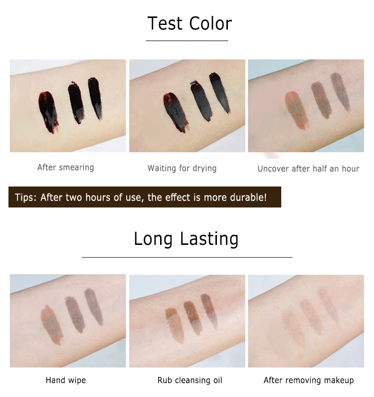 Macfee Natural Eyebrow Cream 3 Styles Non-marking Durable Eyebrow Enhancer 3D Shape Waterproof Eyebrow Makeup Liquid TSLM1