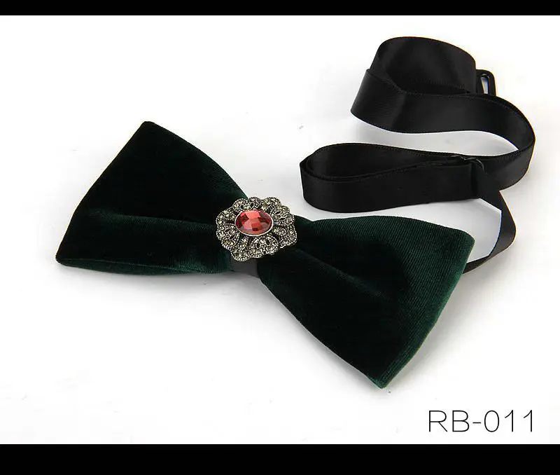 Velvet Bow Tie Элегантный британский стиль, для мужчин и женщин, сплав, стразы, эластичная лента, галстук-бабочка, винтажный бархат, бизнес стиль, свадебный подарок, галстук-бабочка - Цвет: Velvet Bow Tie