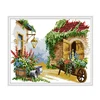 The four seasons scenery painting counted printed on canvas DMC 14CT flowers plants Cross Stitch Needlework Sets Embroidery kit ► Photo 2/6