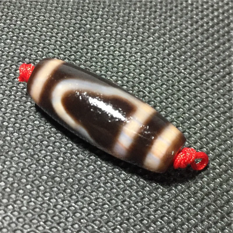 

191008-5 Tibetan Dzi Bead High Oily One Eyes Pattern Natural Agate 12mmx32mm DIY Beads Collection Item Free Shipping