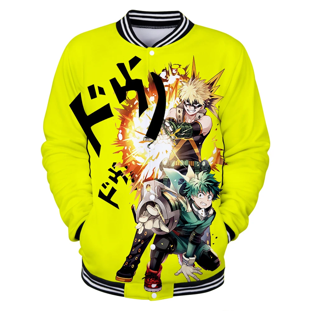 Hip Hop Fashion Brand Clothing Anime My hero college 3D Men/Women Hoodie Sweatshirts Streetwear Zip Up Baseball  Jacket Coats