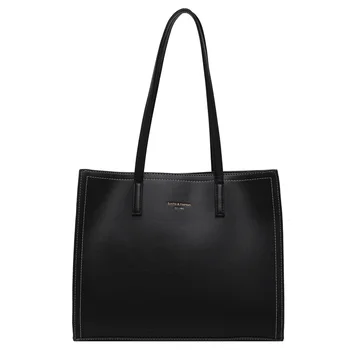 

#Free Shipping#2020 New In Women Bag Pure Color Simple Tote Bag Large Capacity Fashion Basic Easy Matching Lady Shoulder Bag