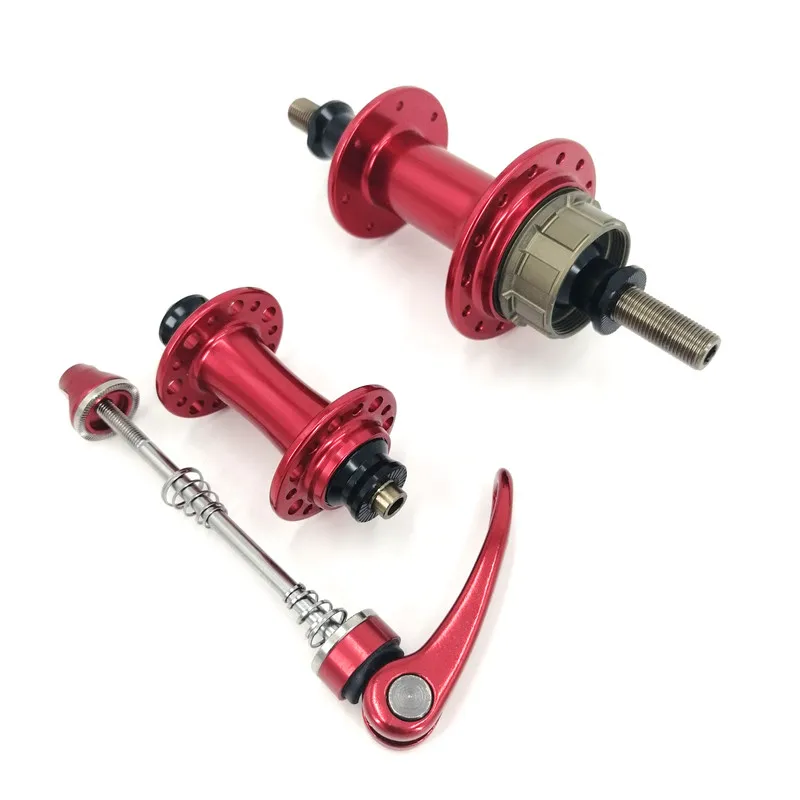 Red 1pair Brompton складной велосипед Передняя, Задняя Ступица 74 мм 112 мм 16/21 отверстие G2 G3 спицы концентратор 3 скорости маховика втулки - Цвет: Red 1pair