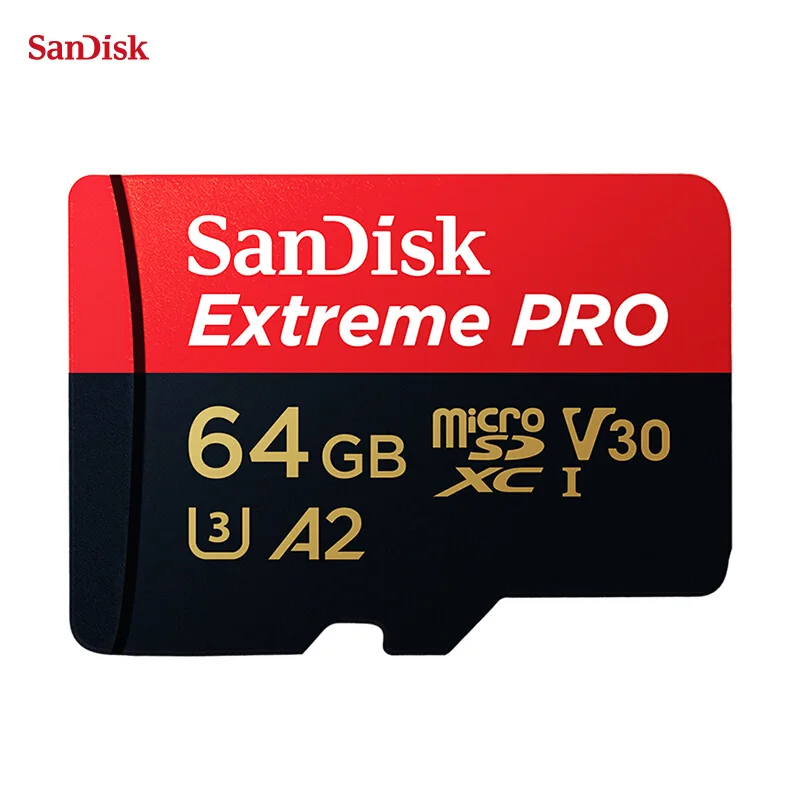 Карта памяти SanDisk Extreme PRO micro SD, 64 ГБ, microSD, 32 ГБ, microSDHC, SDXCUHS-I, цифровая карта памяти, класс 10, V30, A1, U3, для 4K