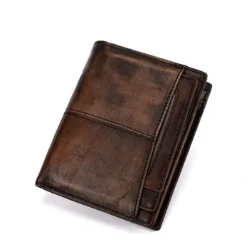 

Vintage Man's Leather Short Wallet Credit Card Holder Bifold Business