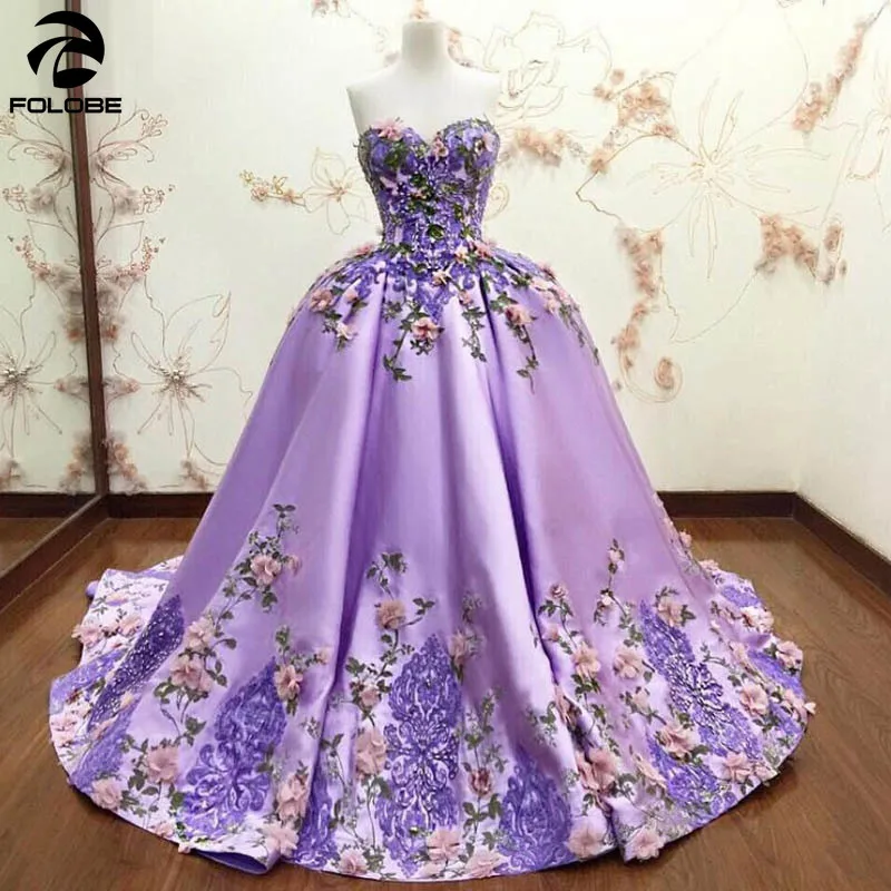 violet ball gown