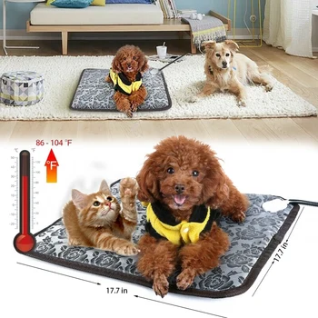 

Waterproof Pet Heated Warmer Bed Pad Puppy Dog Winter Mat Electric Heater Adjustable Blanket QP2