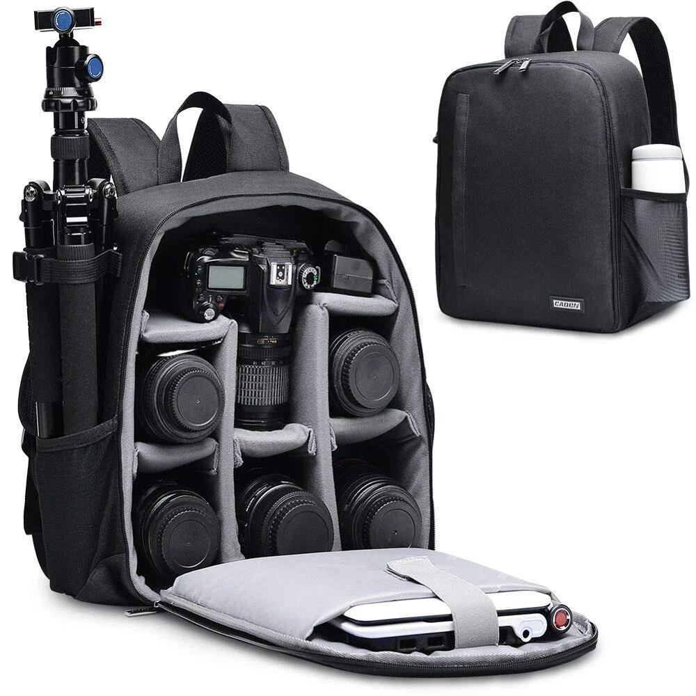 

CADeN Camera Backpack Multi-functional Digital DSLR Camera Bag Waterproof Bag Outdoor Camera Photo Case for Nikon Canon sony